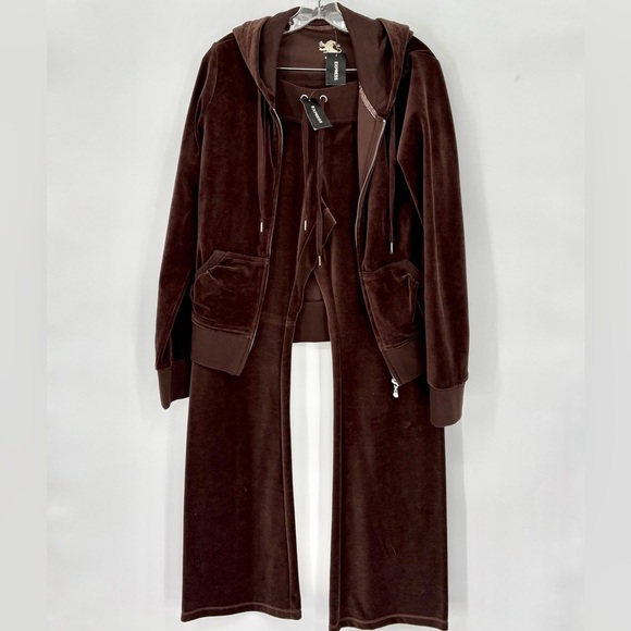 Express Brown Velour Tracksuit - Picture 2 of 10